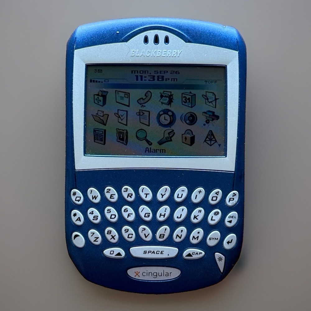 BlackBerry 7280 - Blue  (Cingular) Smartphone WORKING TURNS ON